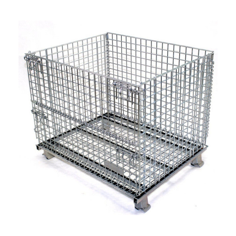 Made Order Wholesale 235 Iron Wire Mesh Storage Cages Multiple Sizes Stackable Foldable; Logistics Warehousing