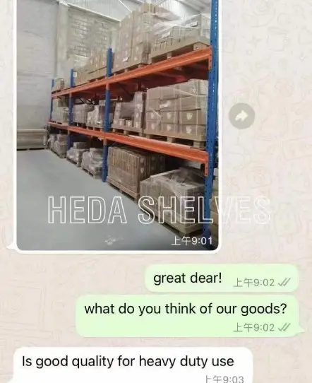 Heavy duty pallet racking system client feedback