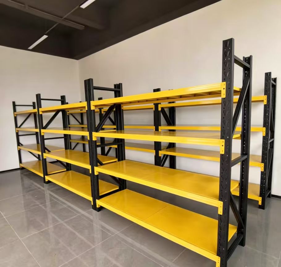 Boltless Adjustable Heavy Duty Load-Bearing 300kg/Layer Iron 4-Layer Industrial Storage Shelf Racking System