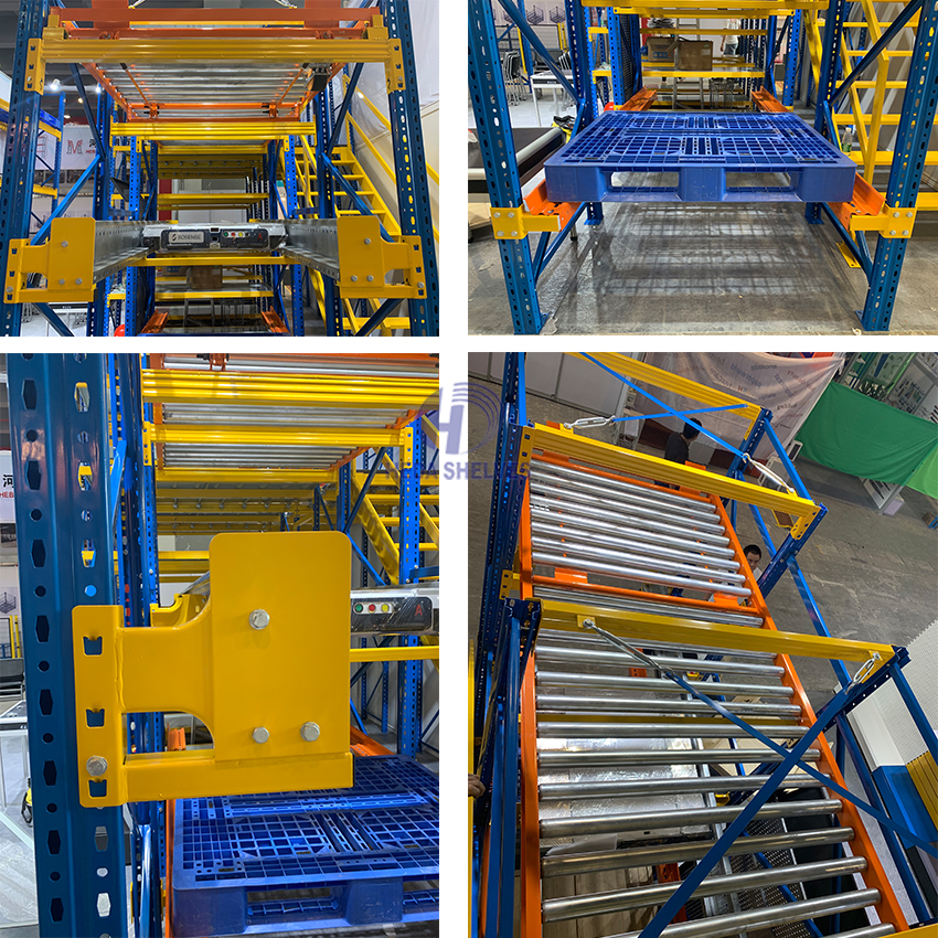 Heda Shelves Four Way Shuttle Rack Warehouse Racking Shuttle Automatic 4-Way Shuttle Racking Pallet Racking System