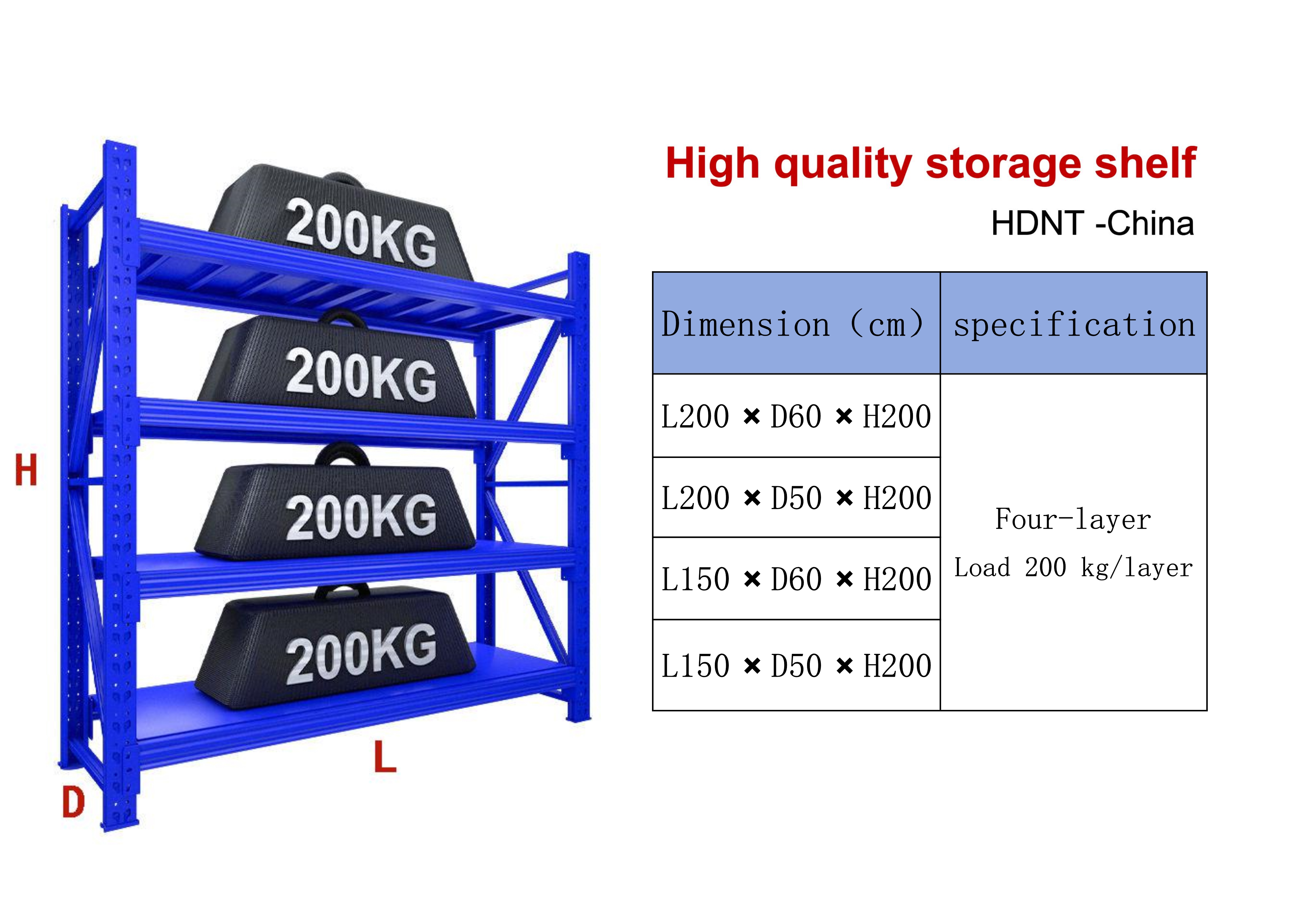 Industrial medium racking components