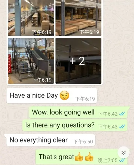 Industrial storage racking client acceptance test