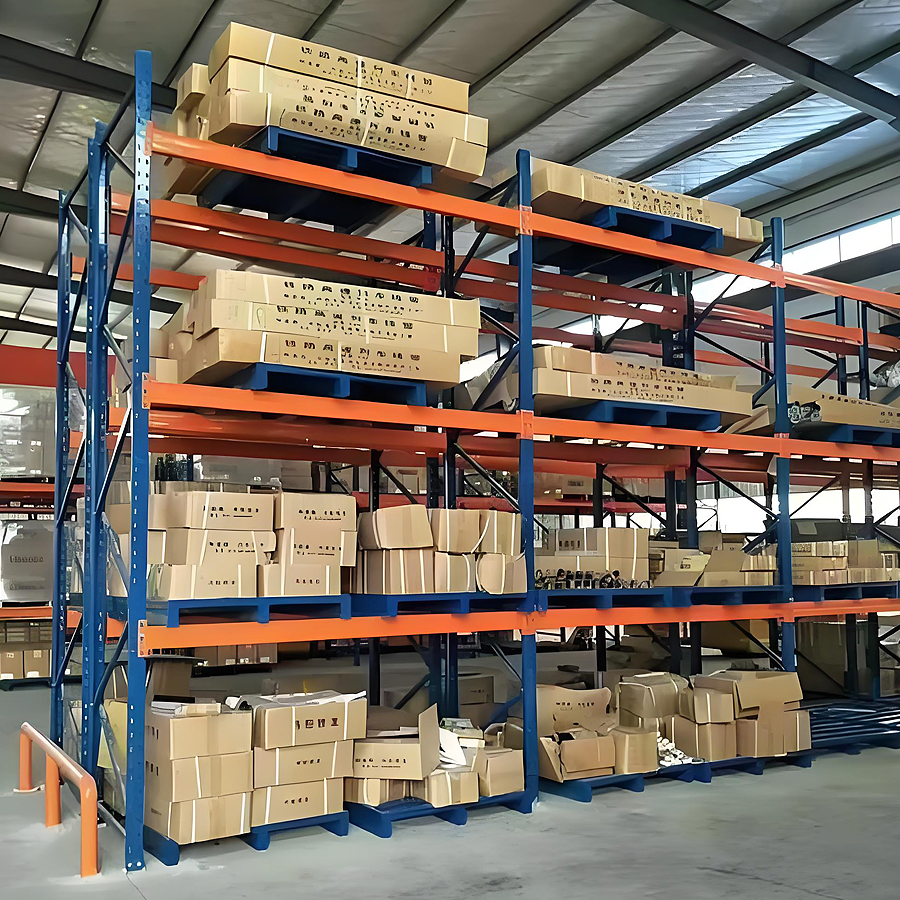 Long Span Heavy Duty Pallet Rack 1000kg-4000kg Capacity Cold Rolled Steel Powder Coated Adjustable Heavy Gauge Steel Racking