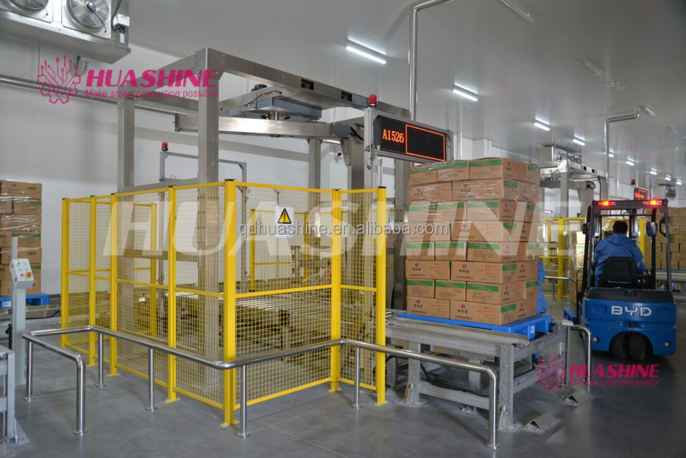 Quality AUTOMATED Warehouse Storage ASRS Pallet package flow rack with slide roller WITH MES HUASHINE INTELLIGENT