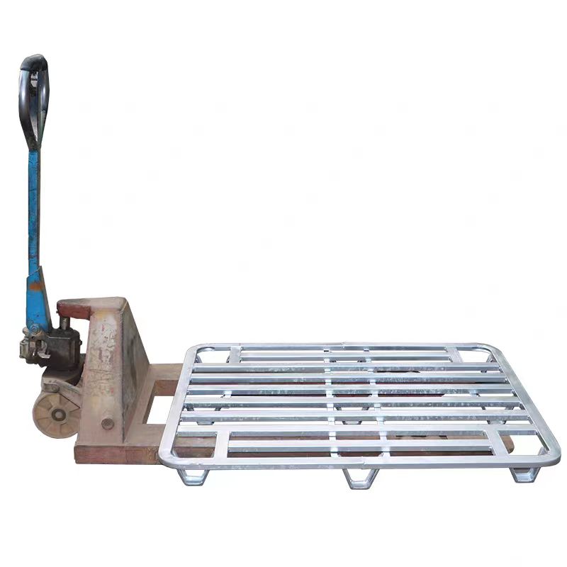 Heavy-Duty Single-Faced Steel Metal Euro Pallet Racking System Durable 4-Way Steel Pallet Warehouse Storage Solution