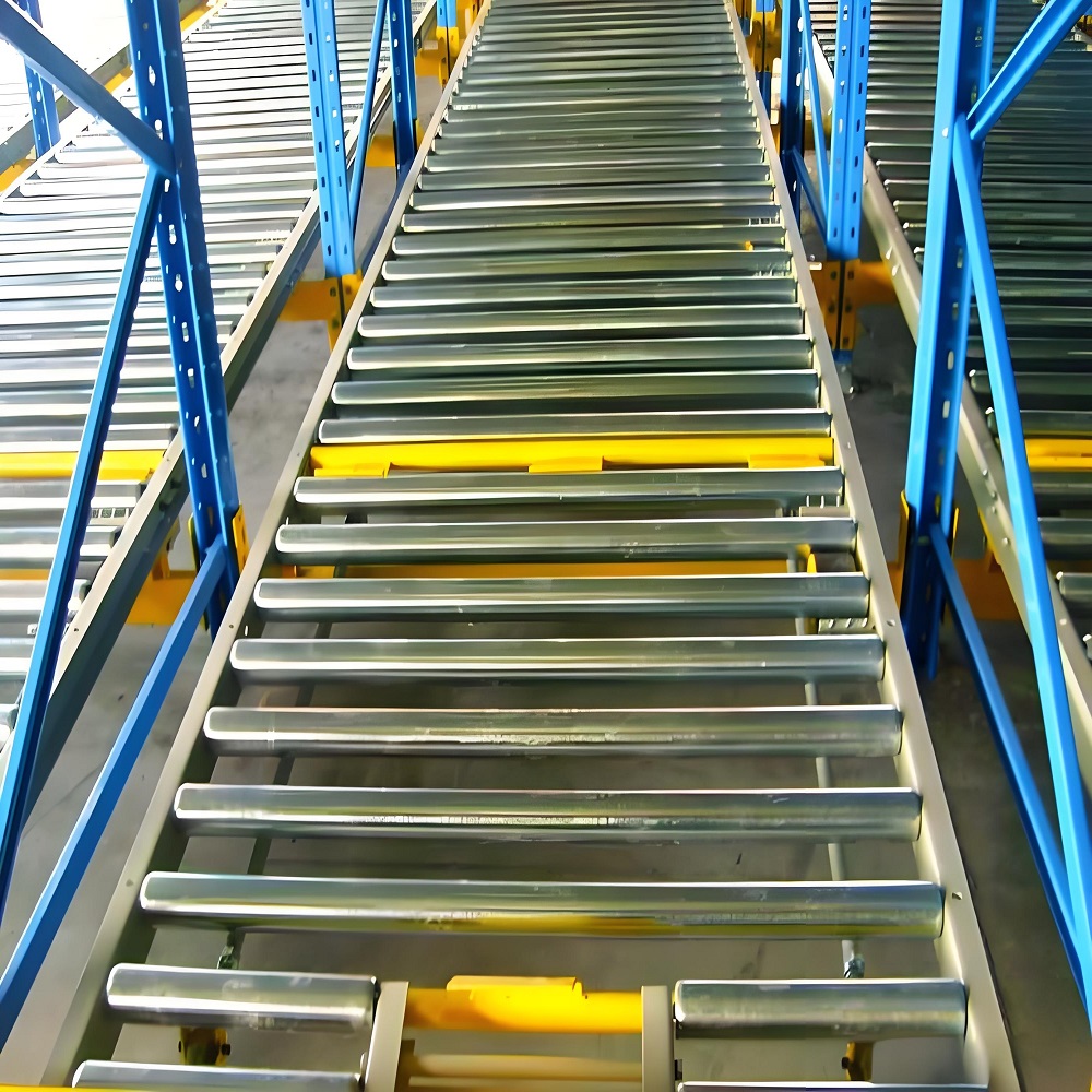 Factory Custom FIFO High Efficient Warehouse Storage Gravity Pallet Flow Racks Roller Rack/Pallet Flow Racking