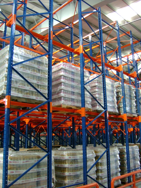 High-Rise Heavy Duty Beam Racking 10-15m Tall Steel Storage Shelves for Large Logistics Center Palletized Cargo Stacking