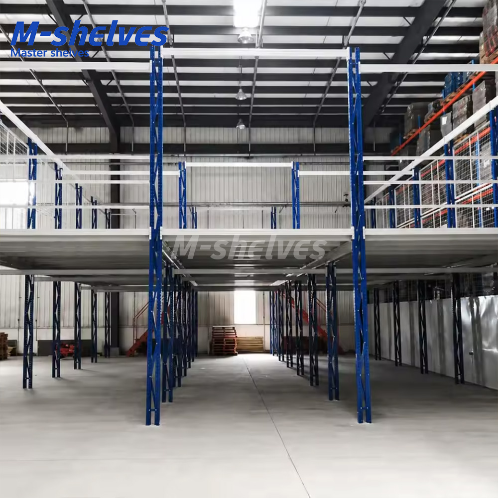 Heavy-duty Steel Shelving Shelf Platform &amp; Mezzanine Rack Detachable Custom Modular Design Anti-Corrosion for Warehouse Storage