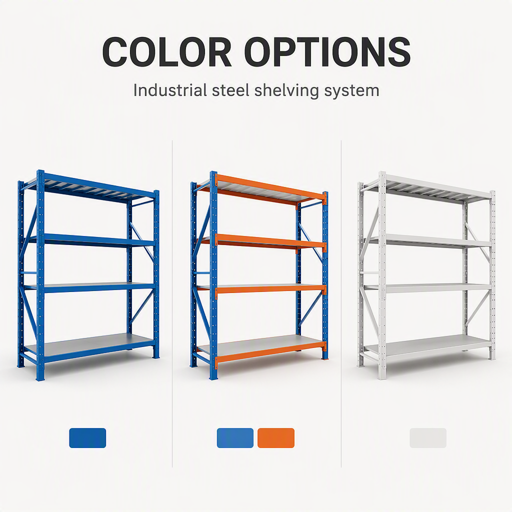 Boltless Metal Shelving 4 Tier Steel Storage Racks Medium Heavy Duty 200KG 300KG 500KG Load Corrosion Resistant Warehouse Shelf