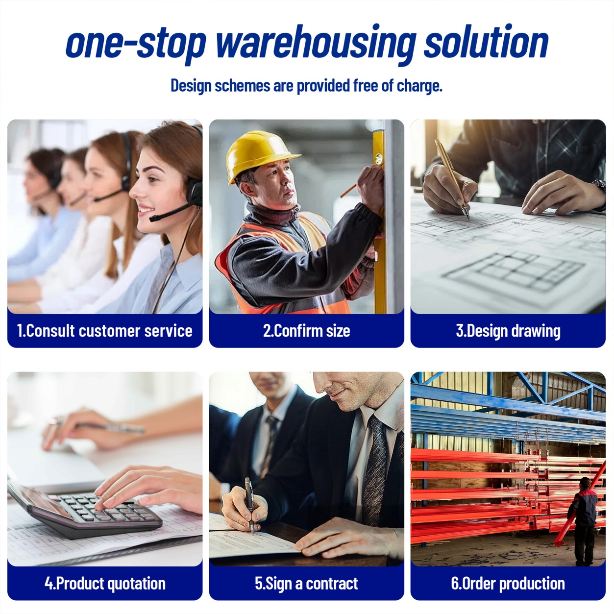 High Effective 5 Metal L2500*W1100*H2550mm 1000kg-4000kg Heavy Duty Corrosion Protection Warehouse Storage Racking Push Back