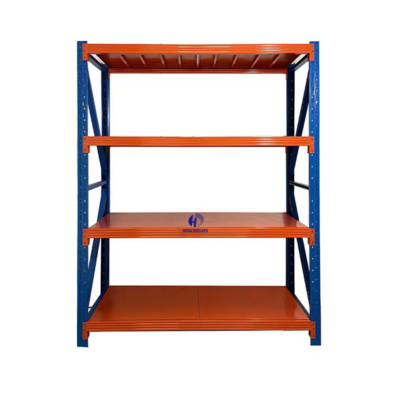 Heda Manufacturer Metal Storage Shelves Heavy Duty Adjustable Steel Garage Shelving Long Span Industrial Warehouse Racks