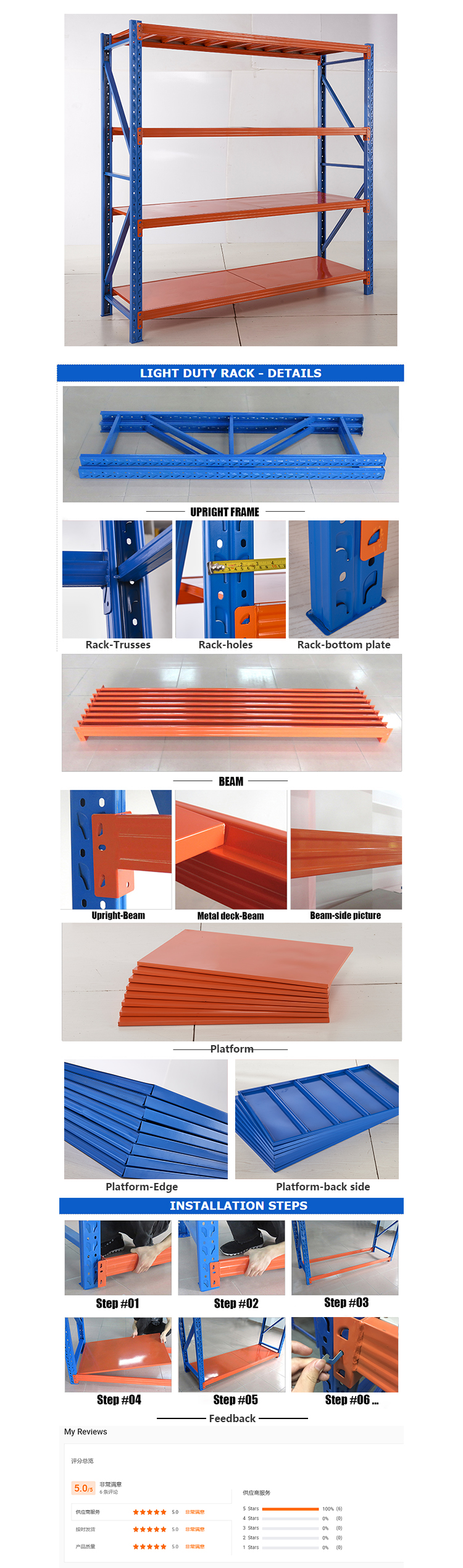 Warehouse Steel Storage Shelf Structure