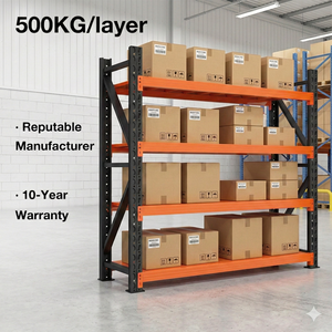 Hot Sale Single-Sided Light Duty Pallet Racking System Garage & Warehouse Storage Rack Made of Durable Metallic Material