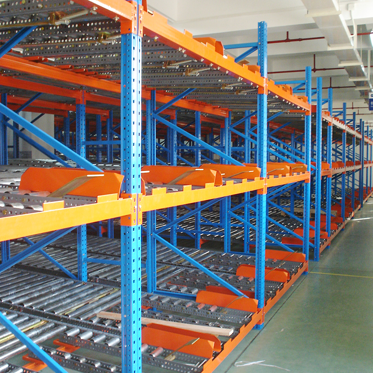 Heavy Duty Steel Sliding Shelving Warehouse Order Picking Carton Flow Rack