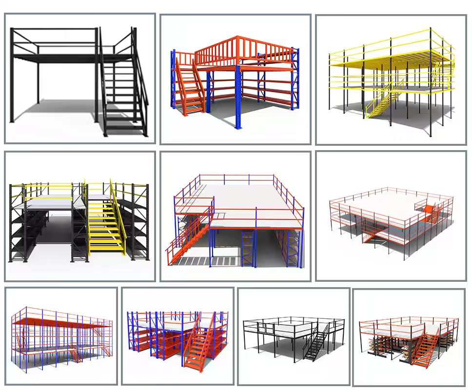 Steel Mezzanine Floor Mezzanine Floors Platform Mezzanine Floor Rack For Warehouse Storage Industrial Heavy Duty Warehouse Rack