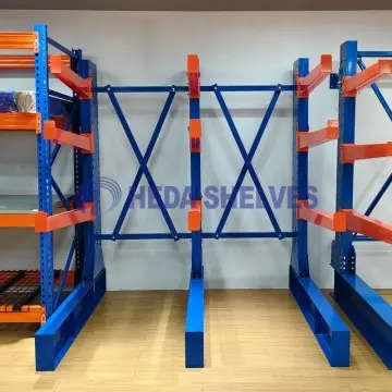 Heavy duty cantilever racking for steel pipes and rebar