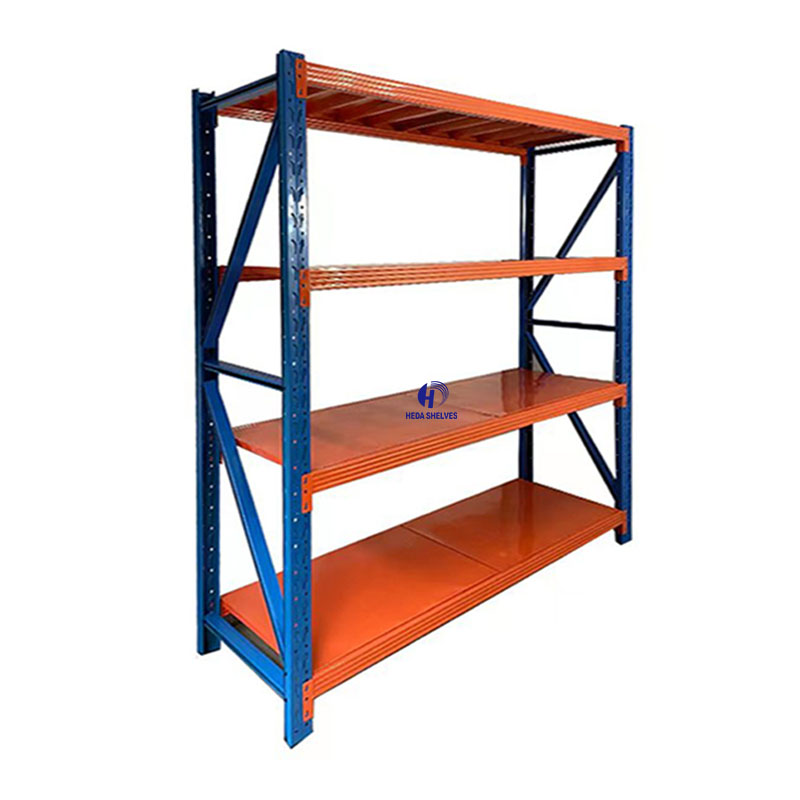 Heda Manufacturer Metal Storage Shelves Heavy Duty Adjustable Steel Garage Shelving Long Span Industrial Warehouse Racks