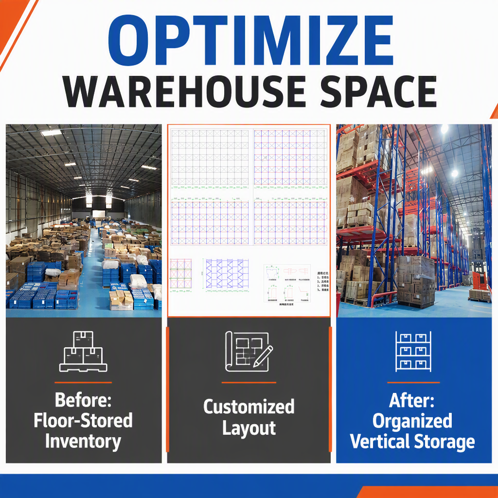 HUAWU 5 Ton Heavy Duty Selective Pallet Rack Steel Q235 Industrial Warehouse Storage Racking System PR-05