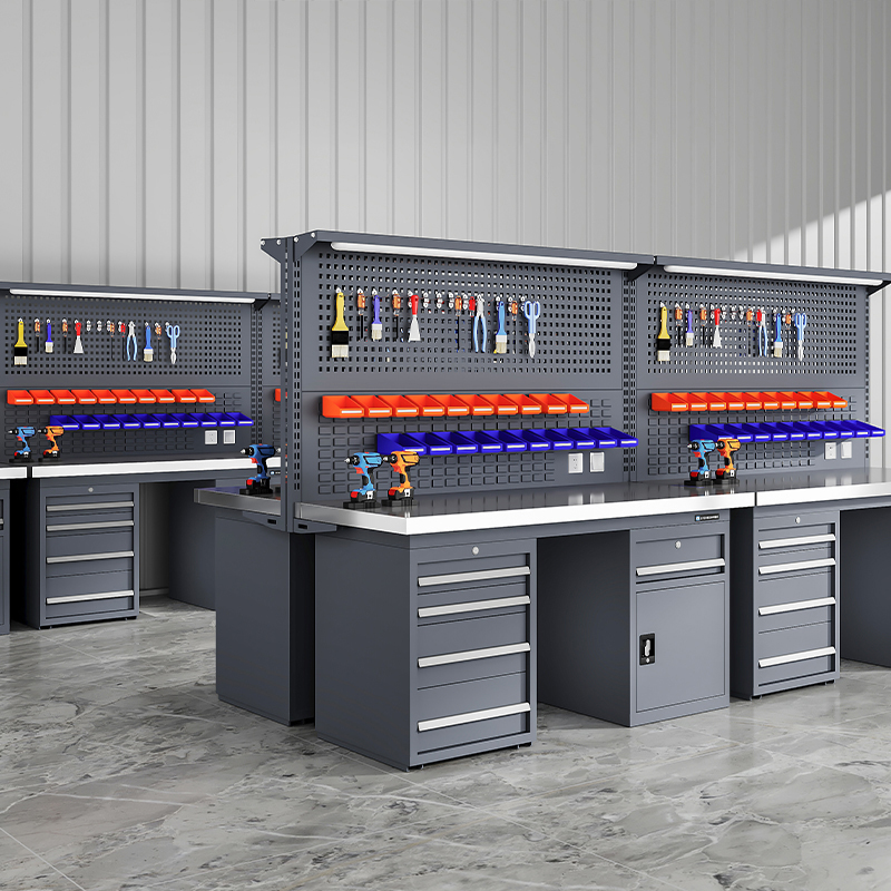 Multifunctional Stahlwerkbank Schwerlast Fuer Werkstatt Und Garage