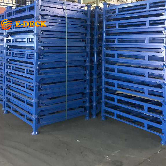 Heavy Duty Powder Coating Forklift Portable Stackable Steel Fabric Roll Pallet Racking