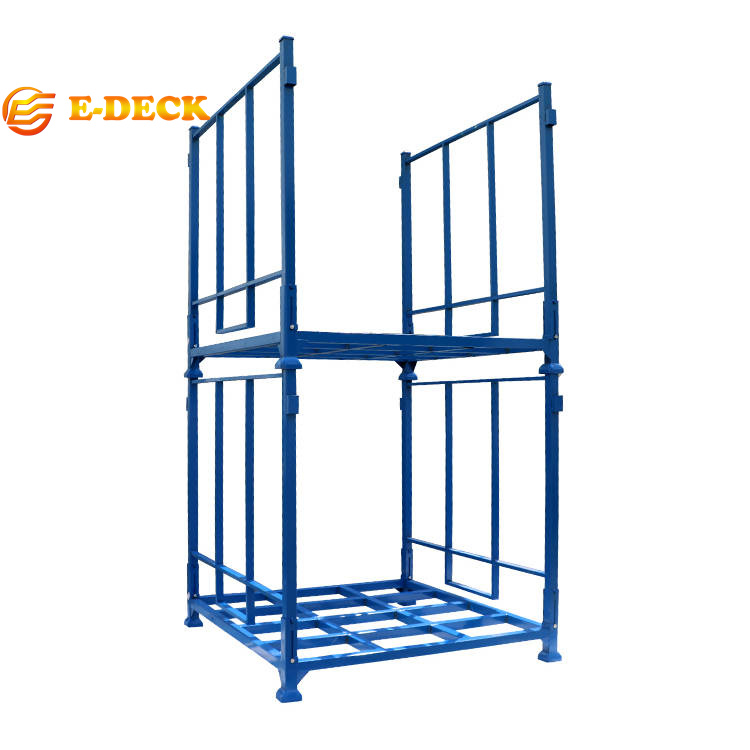 Heavy Duty Powder Coating Forklift Portable Stackable Steel Fabric Roll Pallet Racking