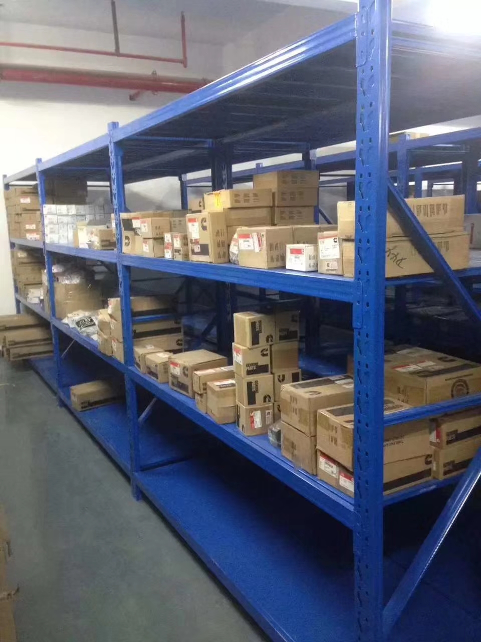 Easily Assemble Garage Storage Racks 4 Layers Long Span Shelving Rack Set