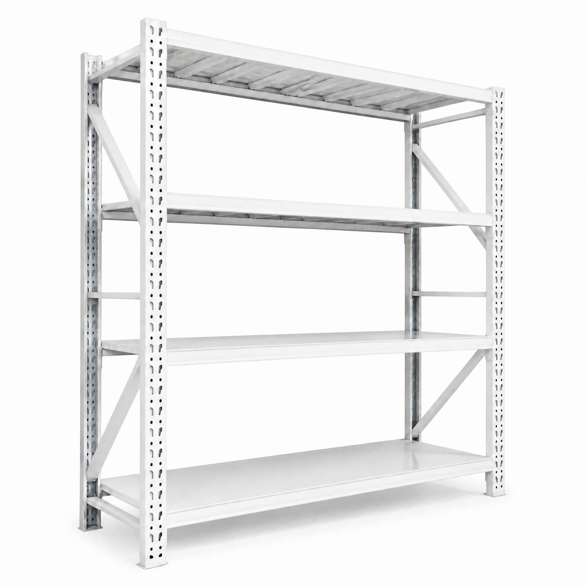 Heavy Duty Industrial Steel Shelving Rack Single Side Warehouse Storage Shelf 500kg Per Layer Adjustable Metal Racking System