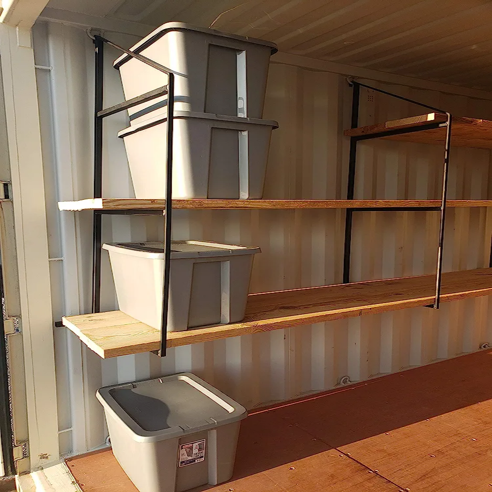 No Welding Heavy Duty Shipping Container Hanging Shelf Storage Rack System For Container Modification