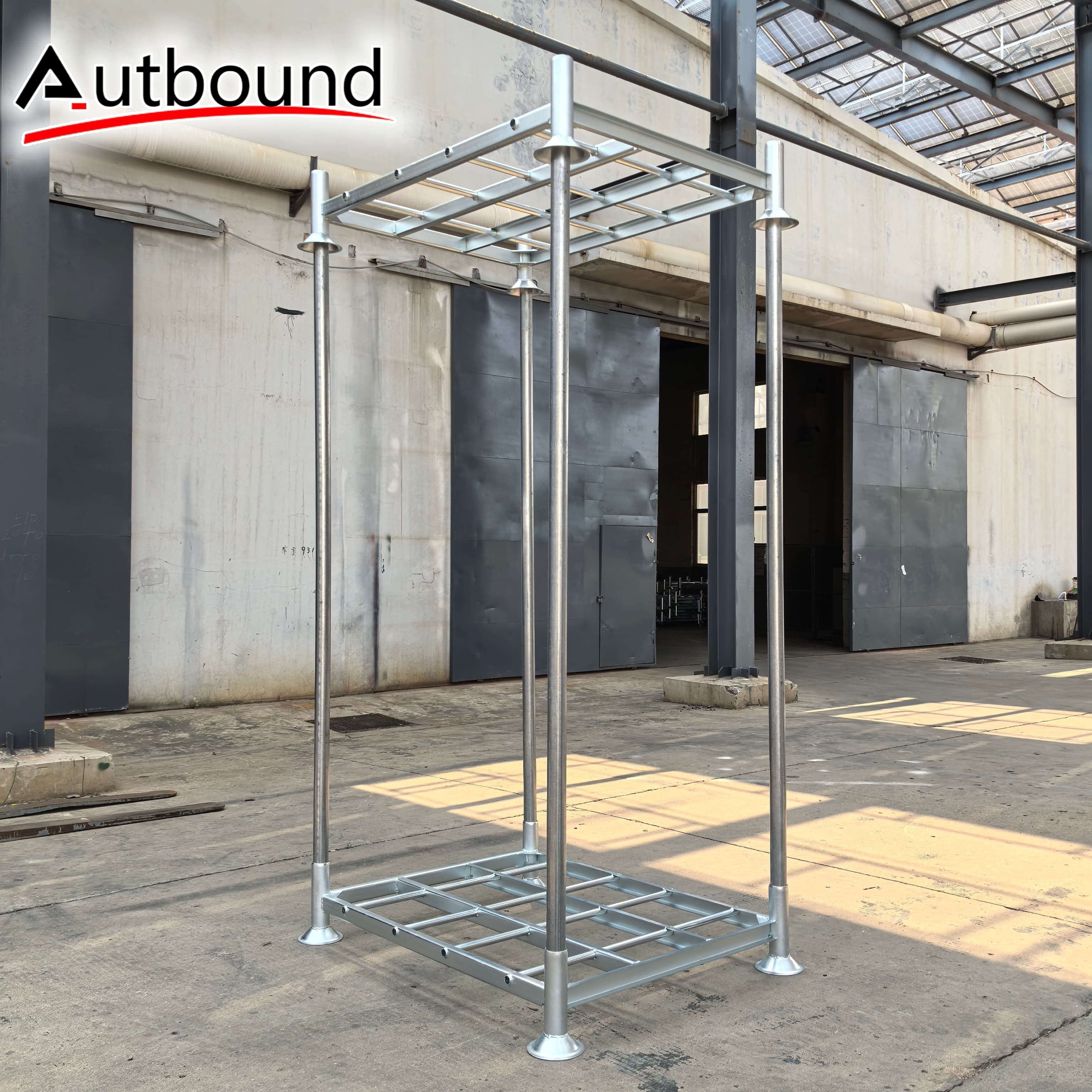 Customized Powder Coating Heavy Duty Metal Steel Industrial Stacking Storage Rack Movable Post Pallet