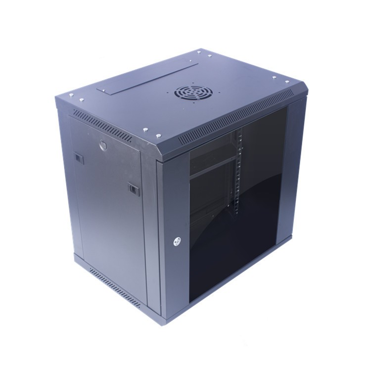 Customized 27U Network Cabinet 19 Inch Server Rack Enclosure 600x600x1400mm Cold Rolled Steel Glass Door IP30 For Server Room