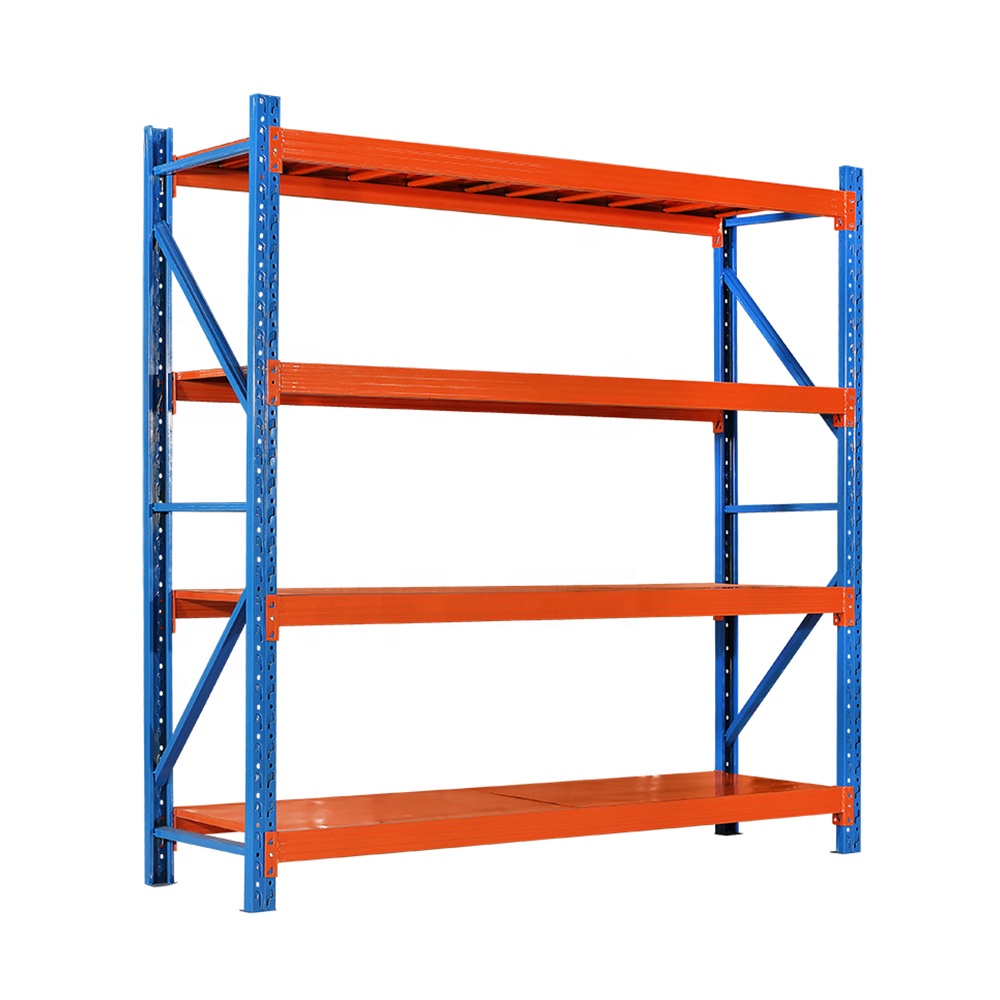 Storage Shelving System 4 Layer Stackable Heavy Duty Sturdy Iron/Steel Frame Powder Coated Large Capacity Garage Rack Rack