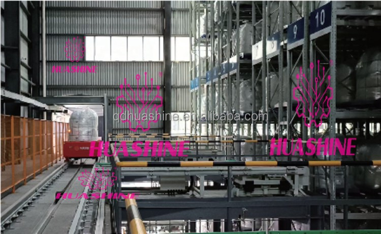 HUASHINE INTELLIGENT Warehouse Automatic Storage Racking ASRS System Chemical Nylon, Carbon Black Industry