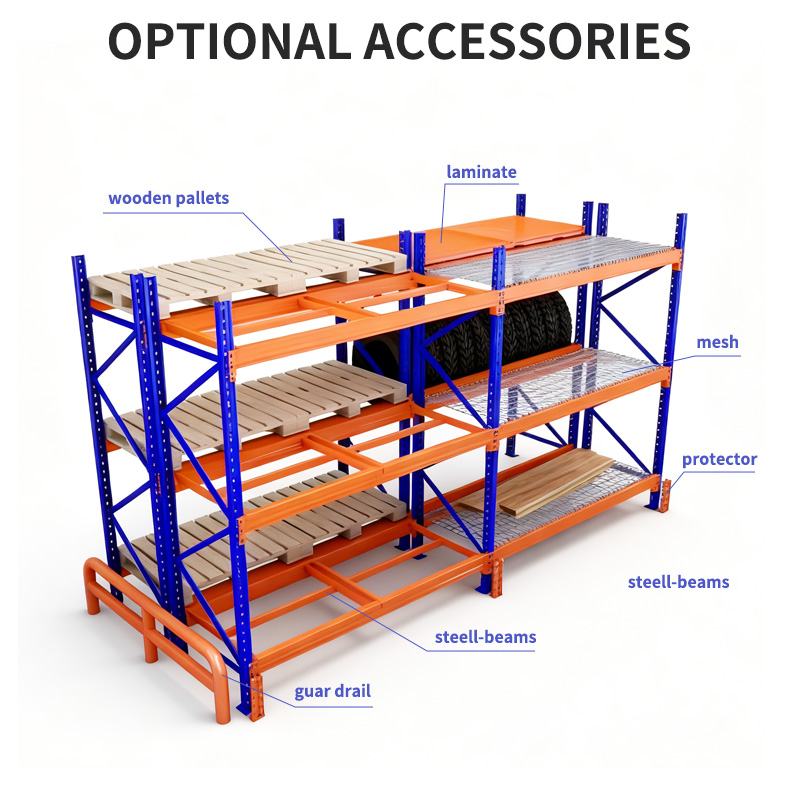 Custom Heavy Duty Industrial Pallet Racking Load Capacity Warehouse Pallet Shelving Q235 Steel Beam Type Adjustable Powder Rack