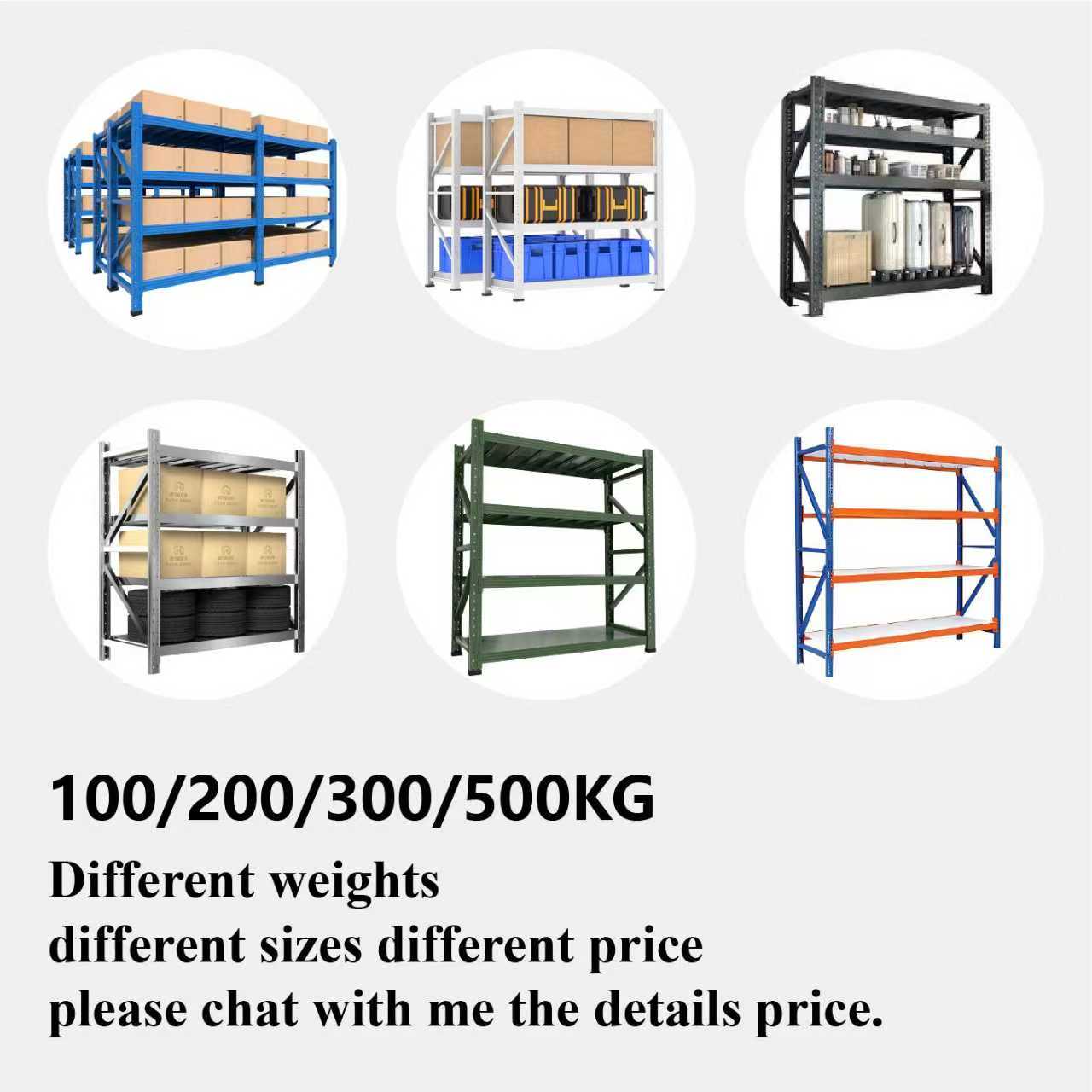 Manufacturer Long Span Storage Adjustable 200Kg Steel Racking Shelving Stacking Racks