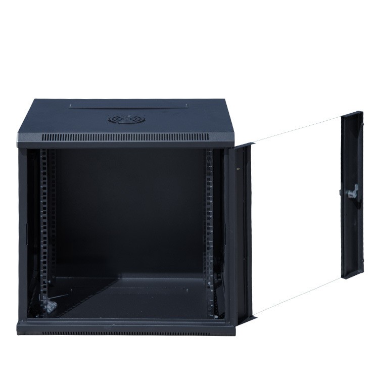 Customized 27U Network Cabinet 19 Inch Server Rack Enclosure 600x600x1400mm Cold Rolled Steel Glass Door IP30 For Server Room