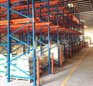 Adjustable Drive-Through Pallet Rack Industrial Warehouse Drive-In Racking System Folding Metal Storage Rack