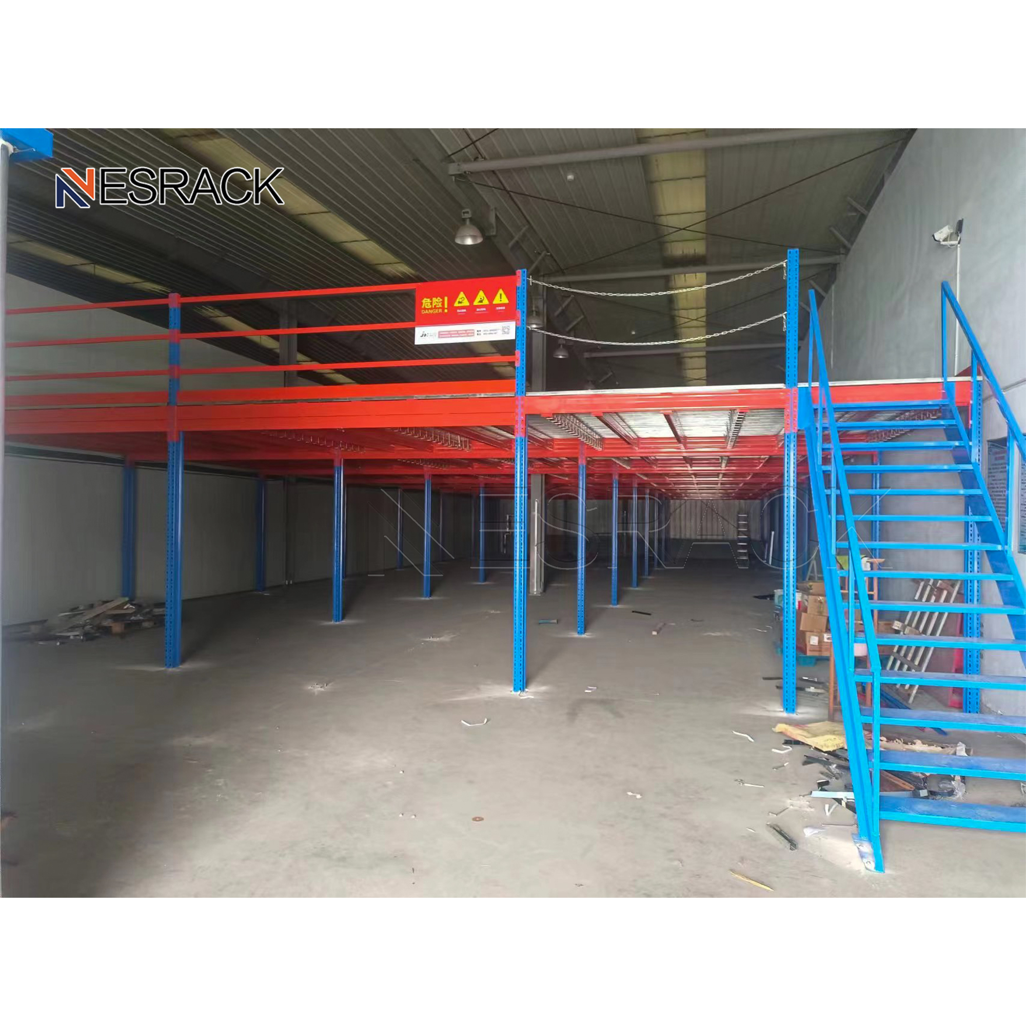Attic Platform Heavy-duty Storage Shelf Building Workshop Warehouse Second Floor Steel Platform Mezzanine Racking System
