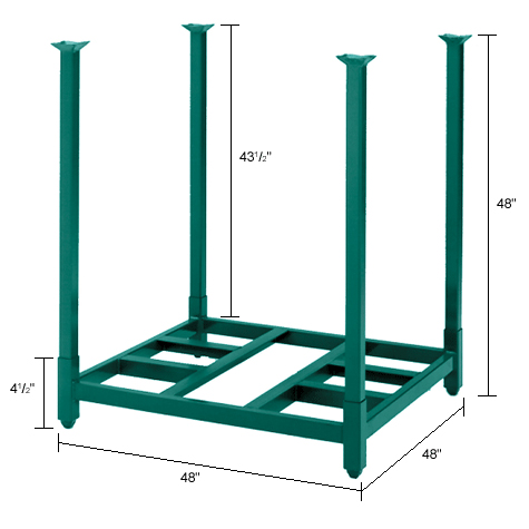 Stackable Pallet Rack Pipe Post Pallet Stacking Rack Heavy Duty Warehouse Storage Rack for Logistics Center