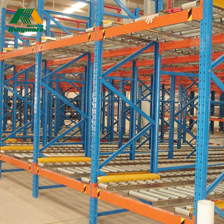 Automated Carton Flow Gravity Racking FIFO Steel Roller Warehouse Storage System Heavy Duty Pallet Live Rack