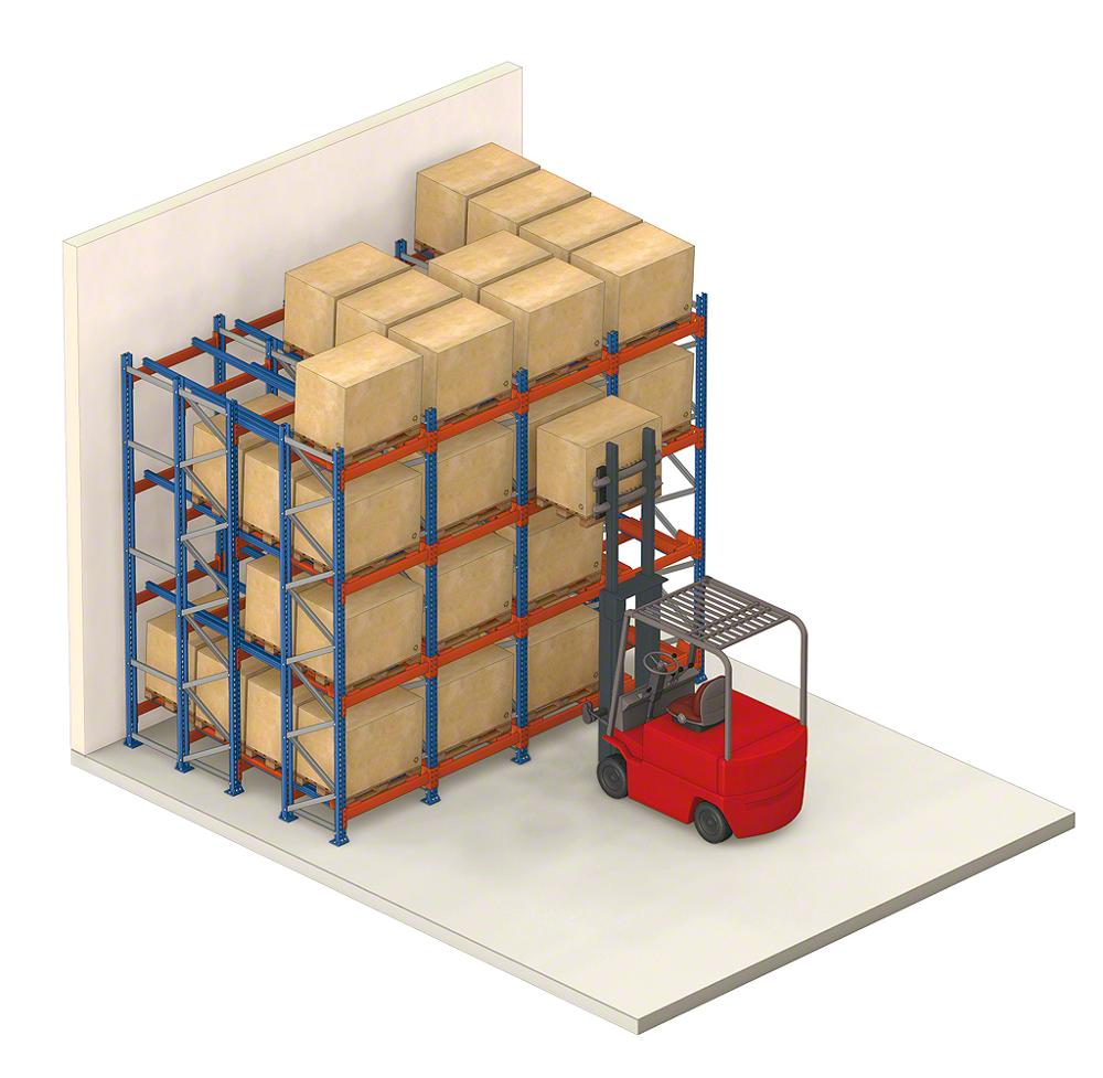 URGO 2023 New Push Back Racking Heavy Duty Pallet Rack for Intensive Storage Rack System