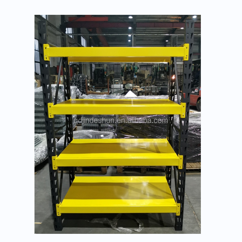 Industrial 4-Layer Adjustable Metal Shelf Racks Medium Duty Warehouse Storage Rack Stacking Shelves for Warehouse