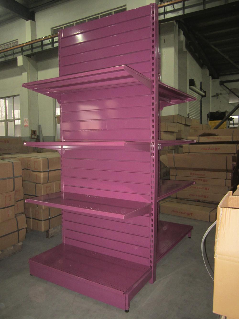 2019 New Design Slatwall Display Shelving/Slatwall Gondola Shelf/Slatwall Gondola Shelving