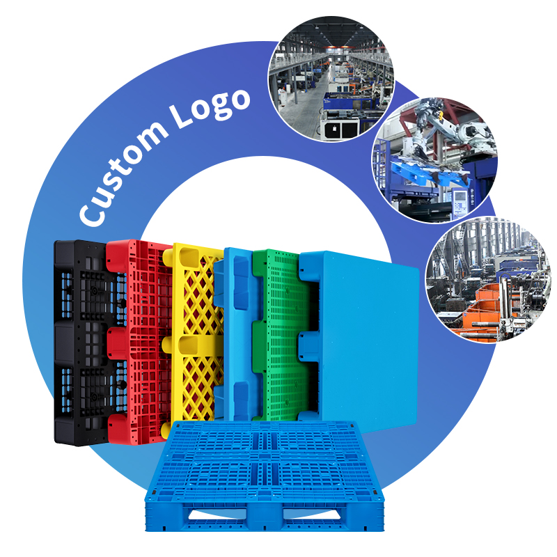 High-Bay Racking Double Face Plastic Pallet Grid Top HDPE 1200x1000 Heavy Load Factory Bulk Order