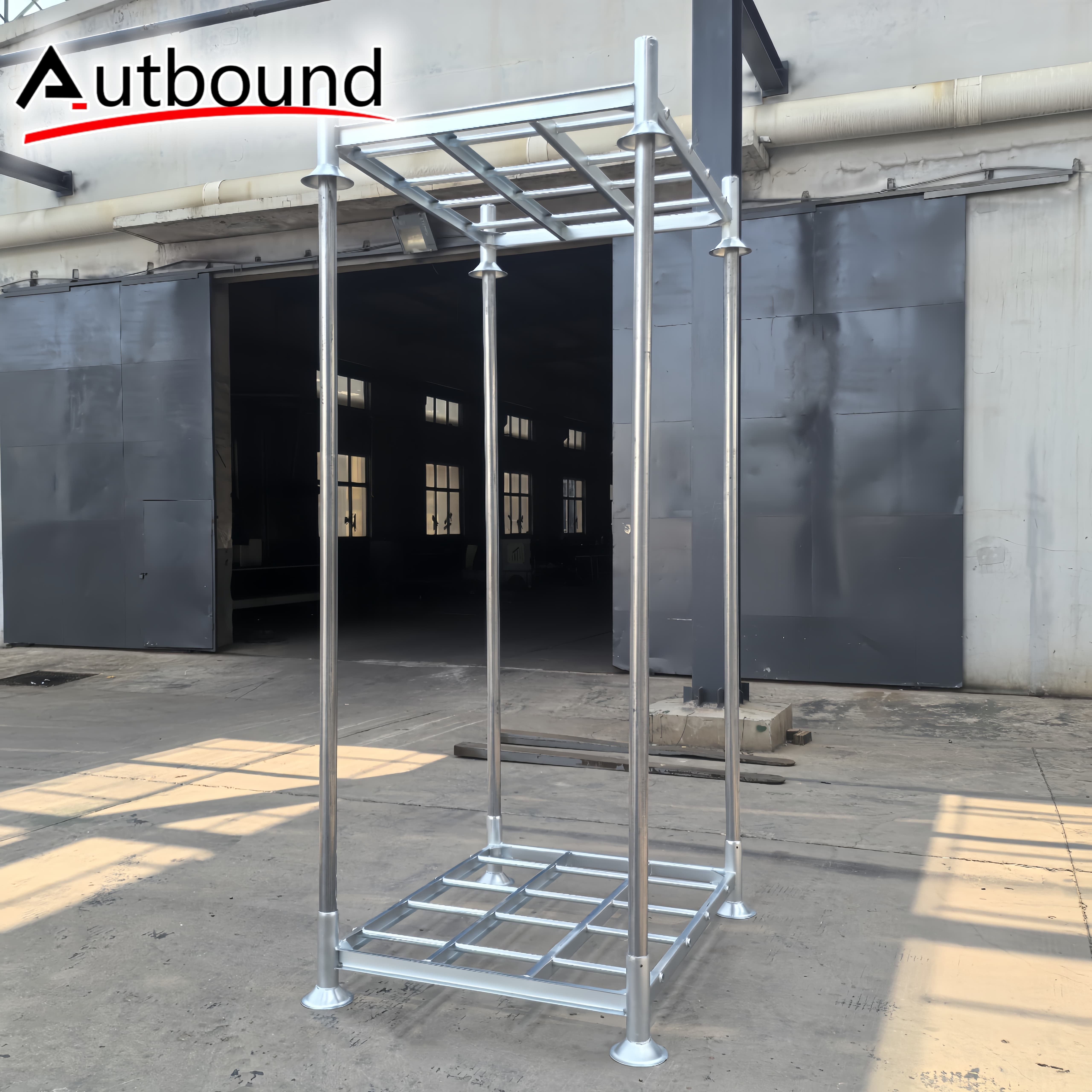 Customized Powder Coating Heavy Duty Metal Steel Industrial Stacking Storage Rack Movable Post Pallet