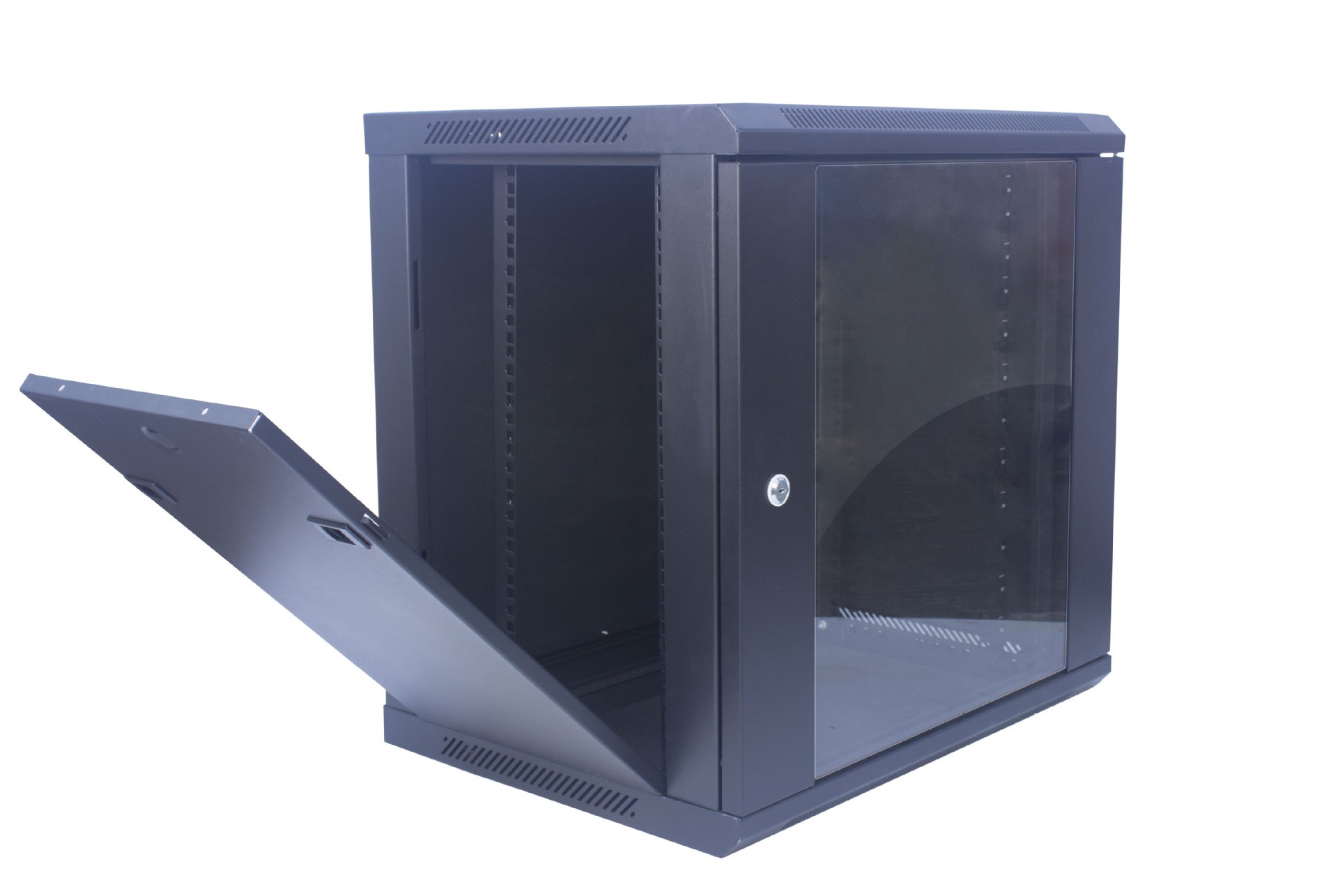 Customized 27U Network Cabinet 19 Inch Server Rack Enclosure 600x600x1400mm Cold Rolled Steel Glass Door IP30 For Server Room