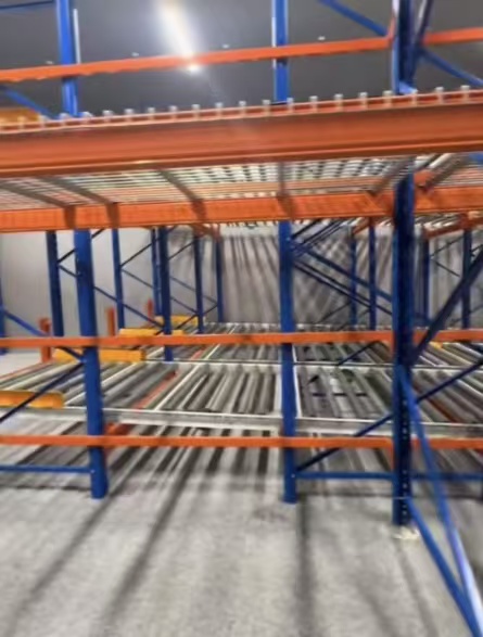 Pallet Flow Racking Gravity Roller Flow Through Rack FIFO High Density Warehouse Pallet Storage System Metal Steel Anti-Rust