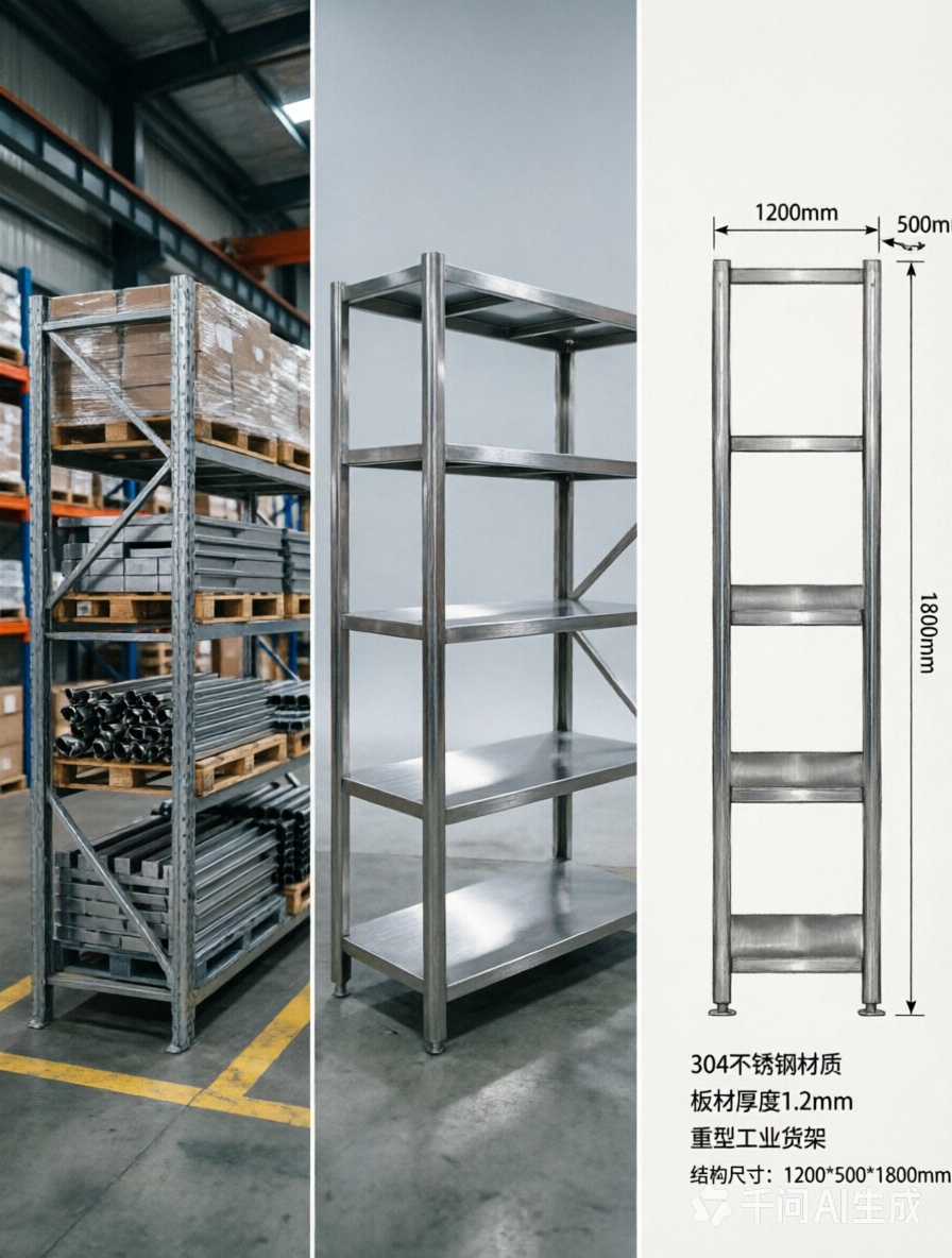 Wholesale Heavy-Duty Stainless Steel Movable Storage Trolley Rack 4-Tier Hollow Slat Shelves Brake Casters 500kg/m Load