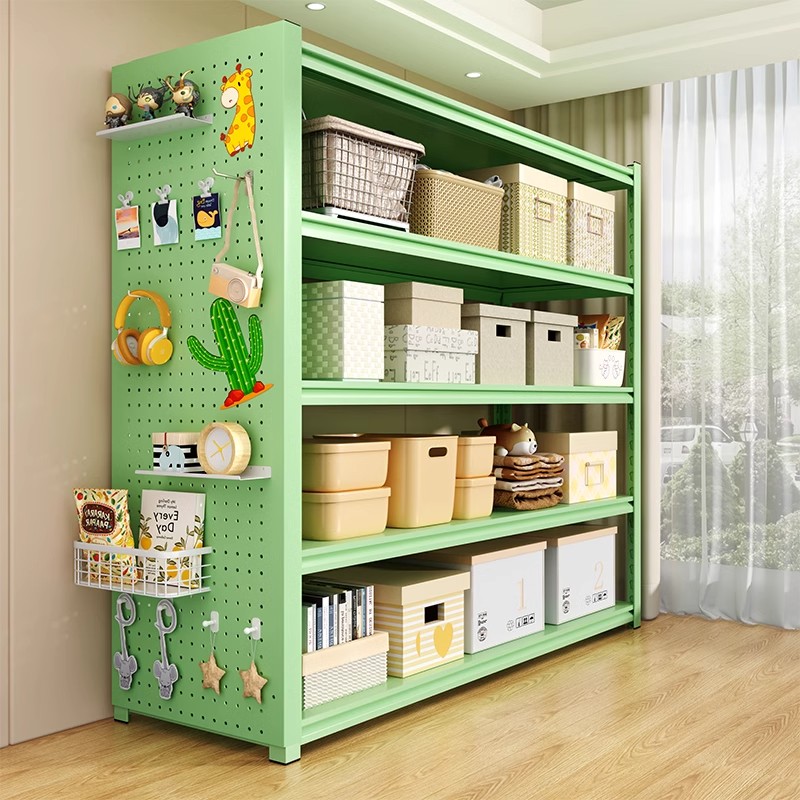 Metal Storage Rack with Pegboard