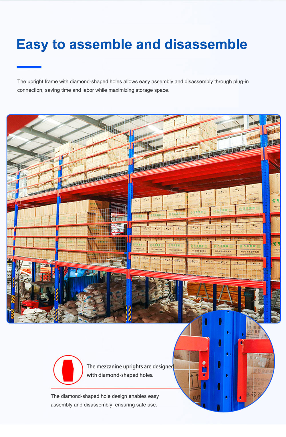 Mezzanine Floor Industrial Steel Optimizes Warehouse Space Rack Supported Mezzanine for Logistics Centers Multi Tier Platform