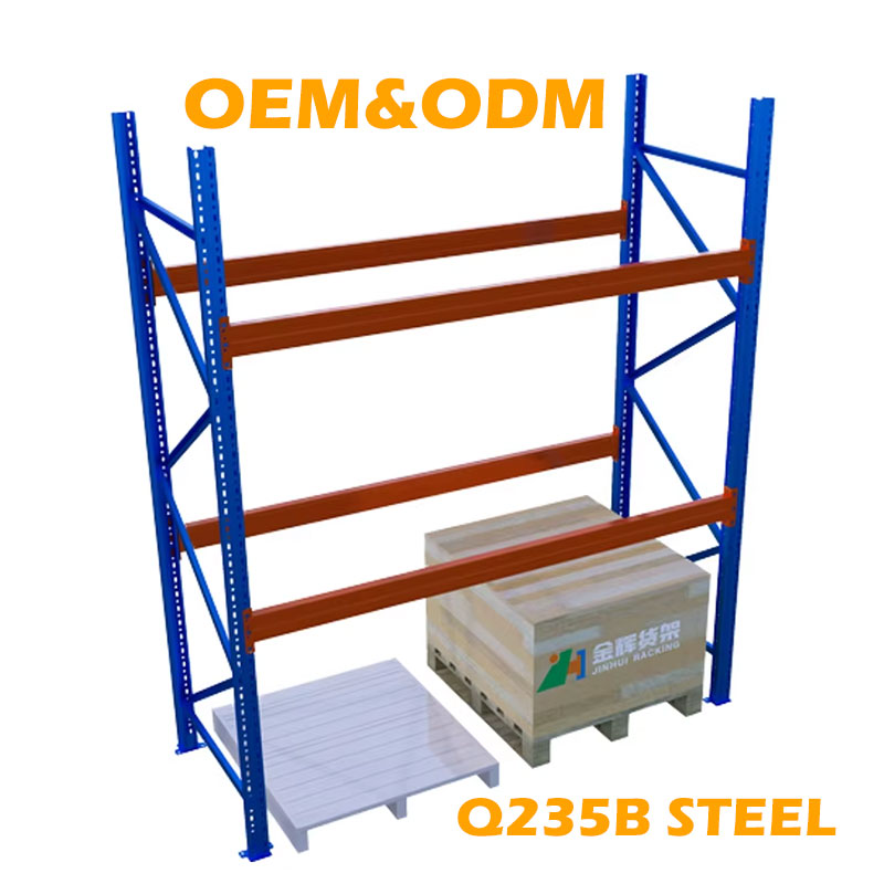 4 Tier Industrial Shelf Heavy Duty Metal Galvanized Steel Very Narrow Aisle Pallet Racking For Warehouse Storage